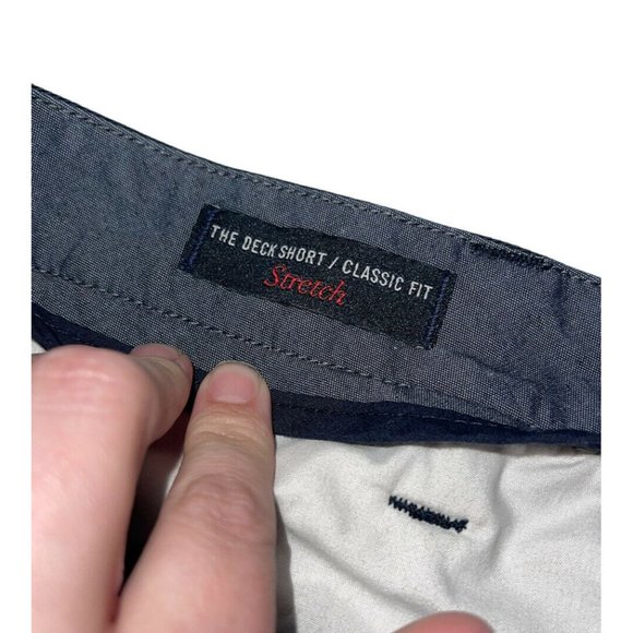 Nautica The Deck Short Classic Fit Shorts Sz 42 Navy Blue Flat Front FLAW - Picture 5 of 9